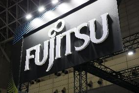 Fujitsu signboard and logo